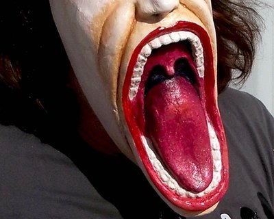 close up of demon maskhand made by Tentacle Studio