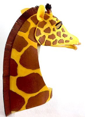 giraffe costume head hand made by Tentacle Studio