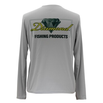 Diamond Fishing Gray Pro Quick Dry Long Sleeve Tech Shirt