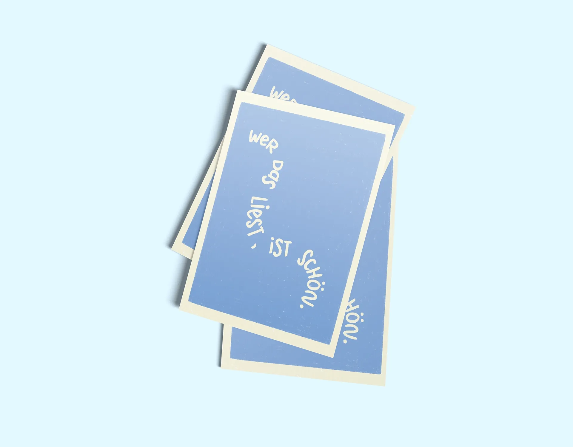 wer das liest | postkarte