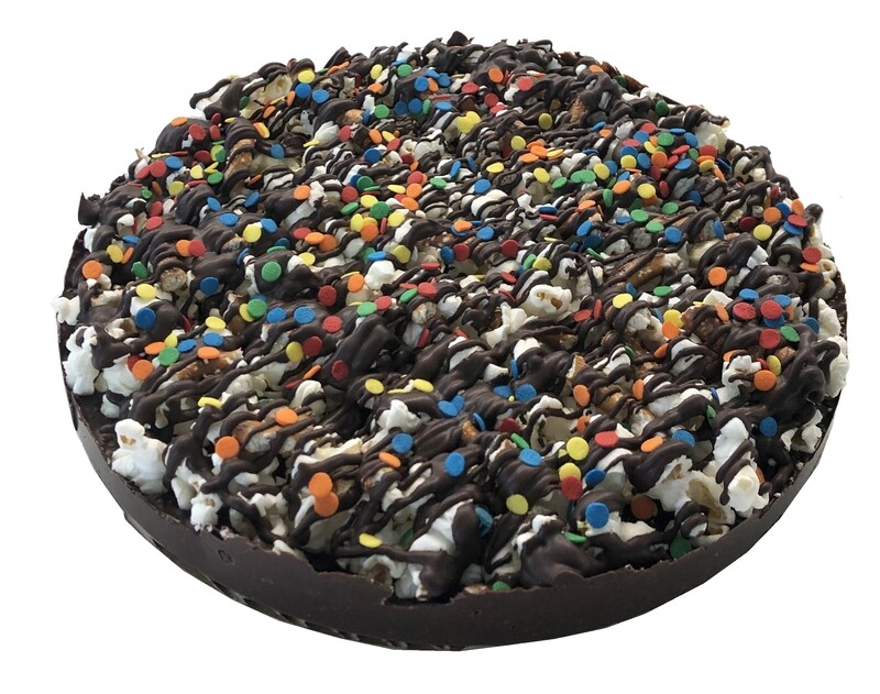 Parve (Non-Dairy) Chocolate Pizza with Pizazz 10" Decorated