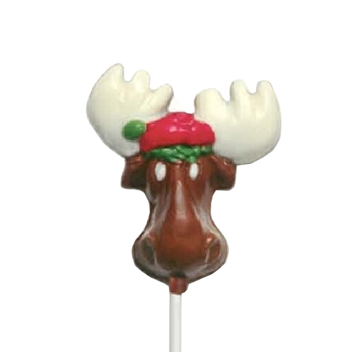Chocolate Lollipops - Pollylops® - Moose With Cap
