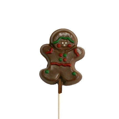 Chocolate Lollipops-Pollylops®-Gingerbread Man Chocolate Lollipops-Pollylops®-Gingerbread Man