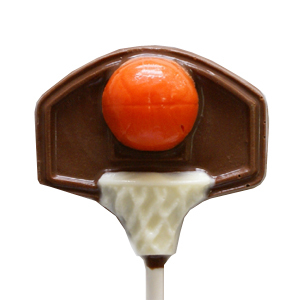 Chocolate Lollipops - Pollylops® - Basketball On Hoop