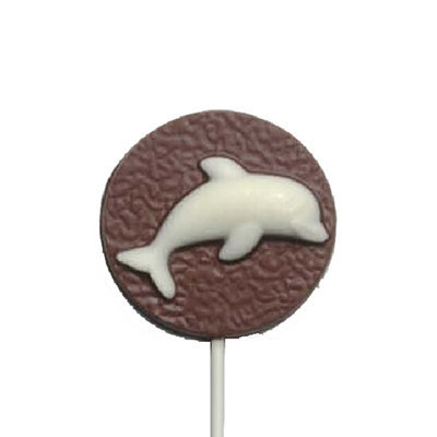 Chocolate Lollipops - Pollylops® - Dolphin on disk