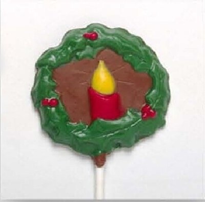 Chocolate Lollipops - Pollylops® - Wreath with Candle