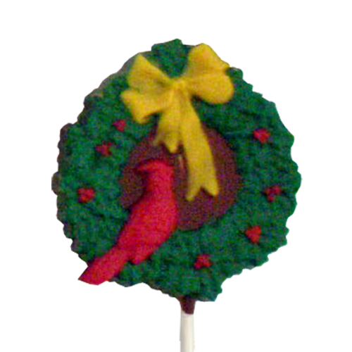 Chocolate Lollipops - Pollylops® - Wreath with Bird