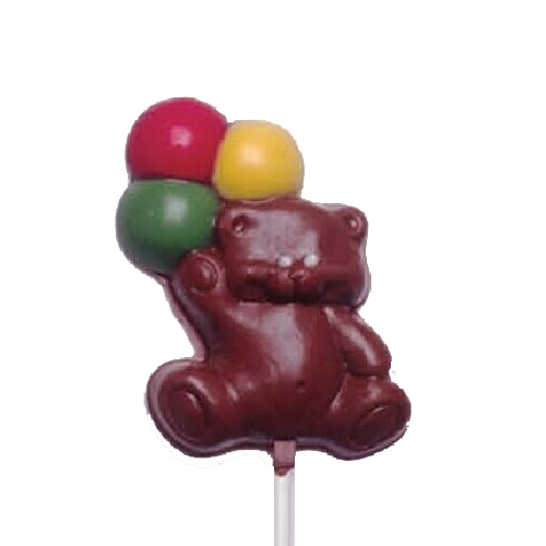 Chocolate Lollipops - Pollylops® - Bear with Balloons