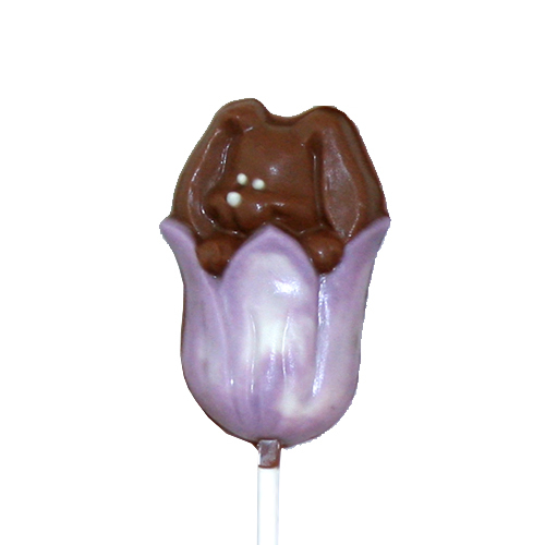 Chocolate Lollipops - Pollylops® - Bunny in Tulip