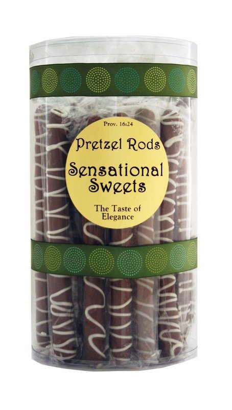 Gourmet Pretzel Rods (28 Pieces Individually Wrapped in Refillable Cylinder 5"X 9")