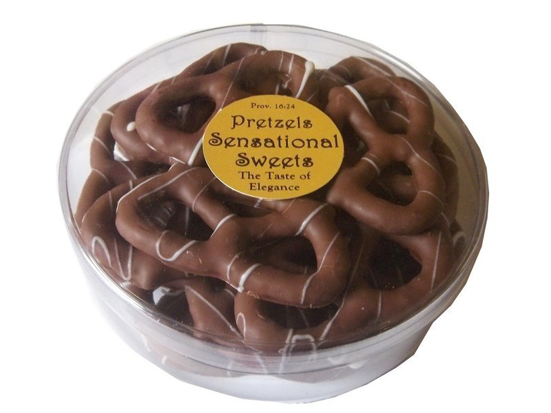 Gourmet Pretzels - Chocolate Dipped - 1/2 lb. Short Tub