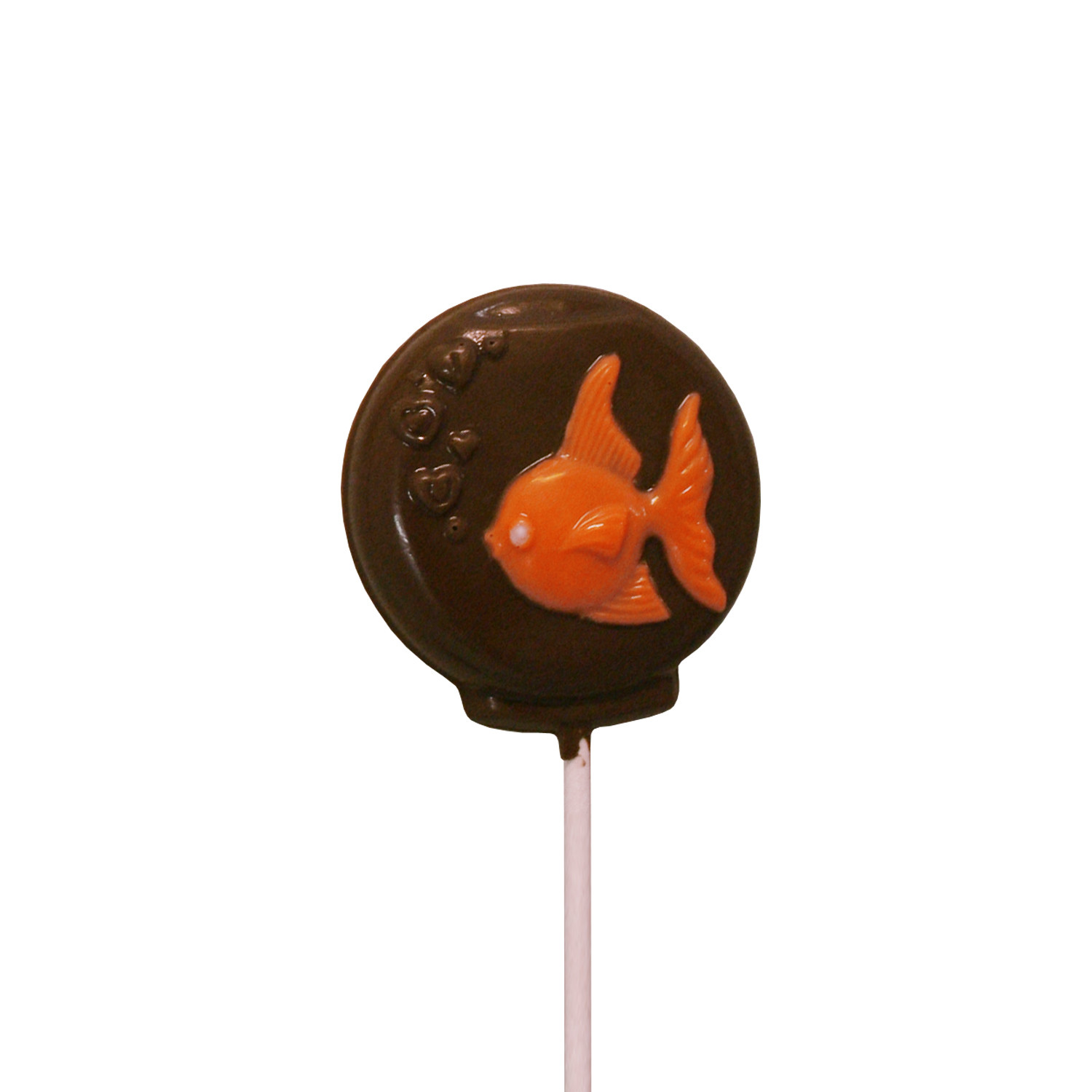 Chocolate Lollipops (Pollylops® Gold Fish)