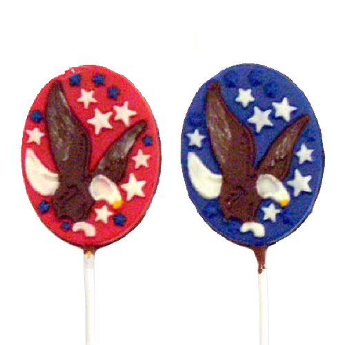 Chocolate Lollipops - Pollylops® - Eagle with Stars Chocolate Lollipops - Pollylops® - Eagle with Stars
