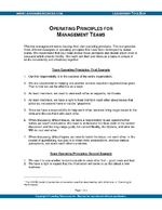 Team Operating Principles