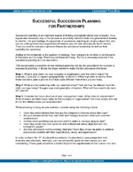 Succession Planning Template for Partnerships