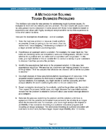 A Method for Solving Tough Business Problems