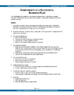 Components of a Successful Business Plan