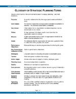 Glossary of Strategic Planning Terms