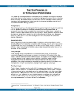 Strategic Positioning: Six Principles