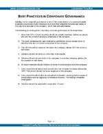 Governance Best Practices