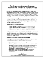 Onboarding Benefits: Assuring the Success of New Executives