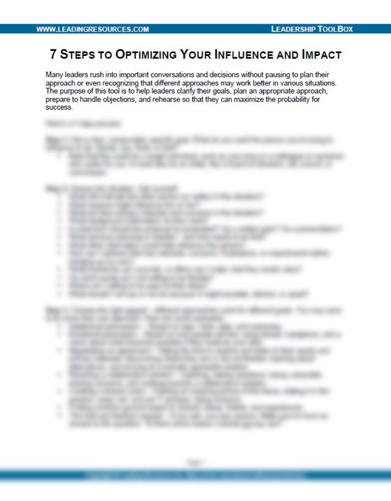 7 Steps to Optimizing Your Influence and Impact