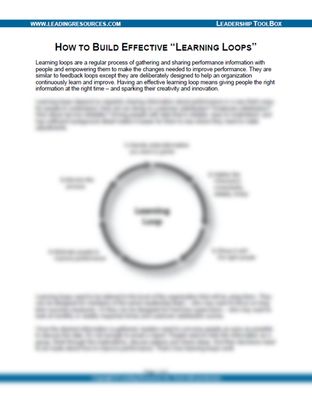 How to Build Effective Learning Loops