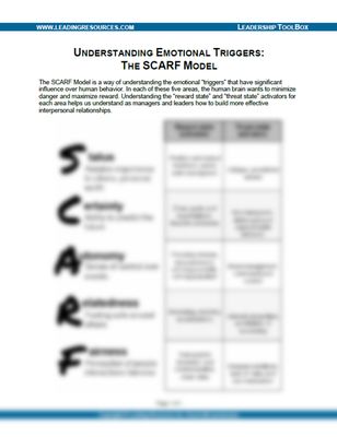 Understanding Emotional Triggers - The SCARF Model
