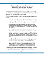 Aligning Employees Around the Organization&#39;s Core Values