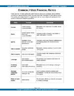 Key Financial Ratios