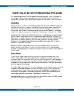 Creating an Effective Mentoring Program