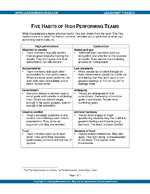 Five Habits of High-Performing Teams