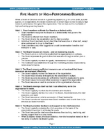 Five Habits of High-Performing Public Agency Boards