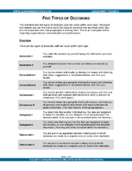 Five Types of Decisions