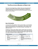 Board of Directors Responsibilities: Evolution of the Board