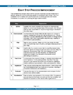 Process Improvement Plan in Eight Steps