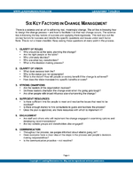 Change Management Process: Seven Key Success Factors