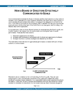 How a Board of Directors Effectively Communicates its Goals