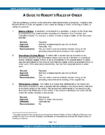 A Guide to Robert&#39;s Rules of Order