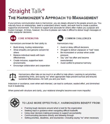 Straight Talk® Harmonizer's Management Profile