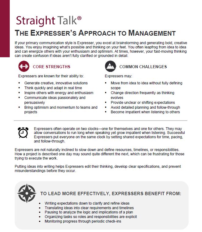 Straight Talk® Expresser's Management Profile
