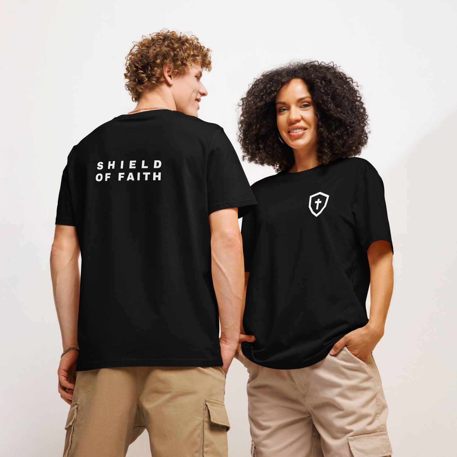 SHIELD OF FAITH ORGANIC RIBBED TEE