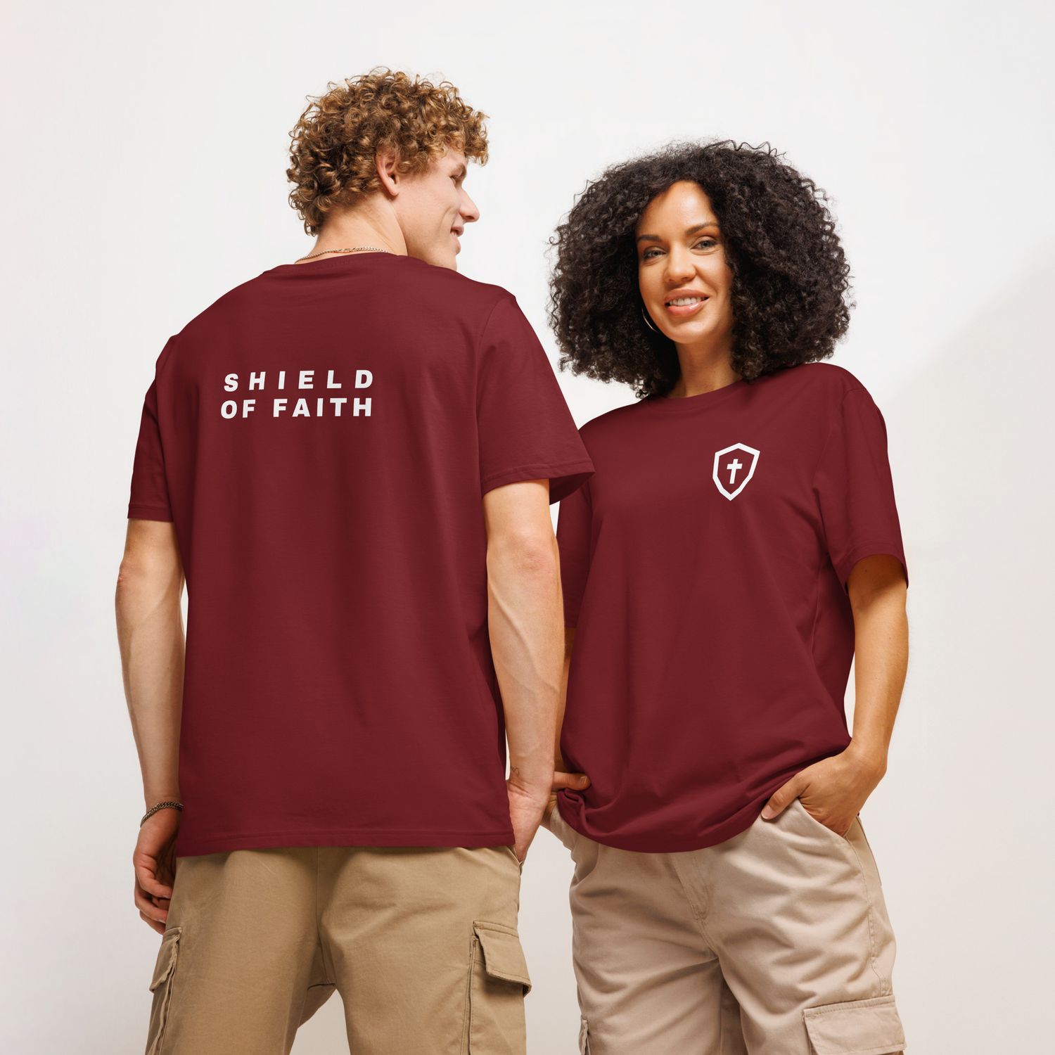 SHIELD OF FAITH ORGANIC RIBBED TEE