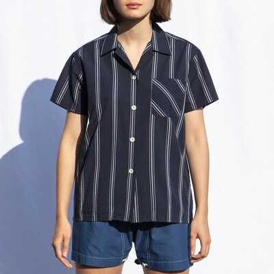 W'MENSWEAR RESEARCH SHIRT IN NAVY W'MENSWEAR RESEARCH SHIRT IN NAVY