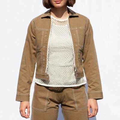 W'MENSWEAR ENGINEER'S JACKET IN BEIGE W'MENSWEAR ENGINEER'S JACKET IN BEIGE