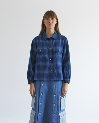 W'MENSWEAR PARA SHIRT IN INDIGO W'MENSWEAR PARA SHIRT IN INDIGO