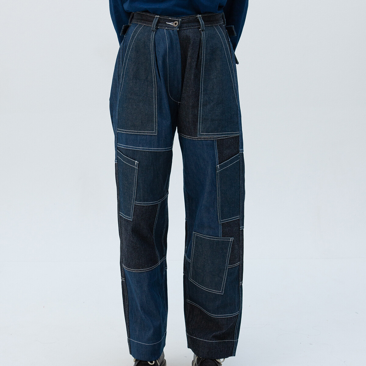 GOOD 'OL WHATS-HER-FACE UNISEX FREEDOM FLIGHT PANTS IN DENIM GOOD 'OL WHATS-HER-FACE UNISEX FREEDOM FLIGHT PANTS IN DENIM