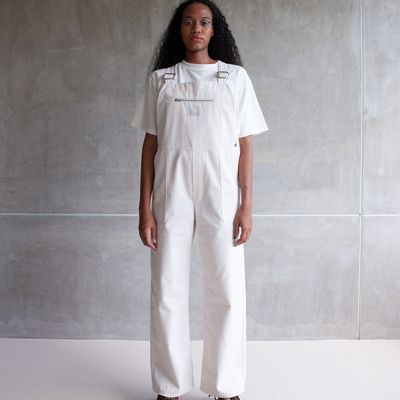 W'MENSWEAR HOLIDAY DUNGAREE IN OFF-WHITE