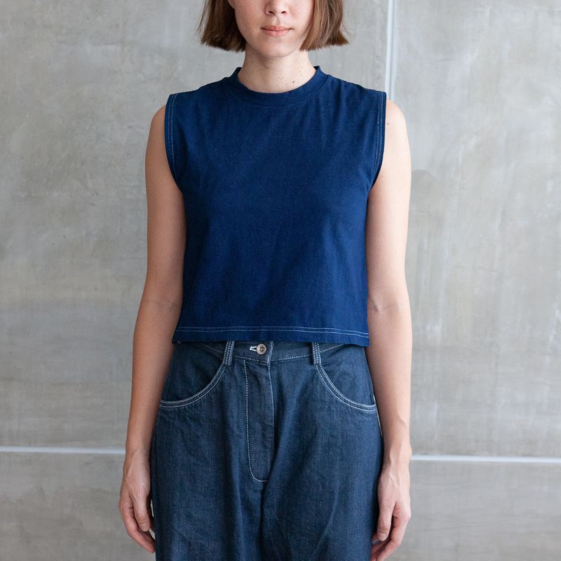 W&#39;MENSWEAR W&#39;MENS TANK IN HAND-DYED INDIGO