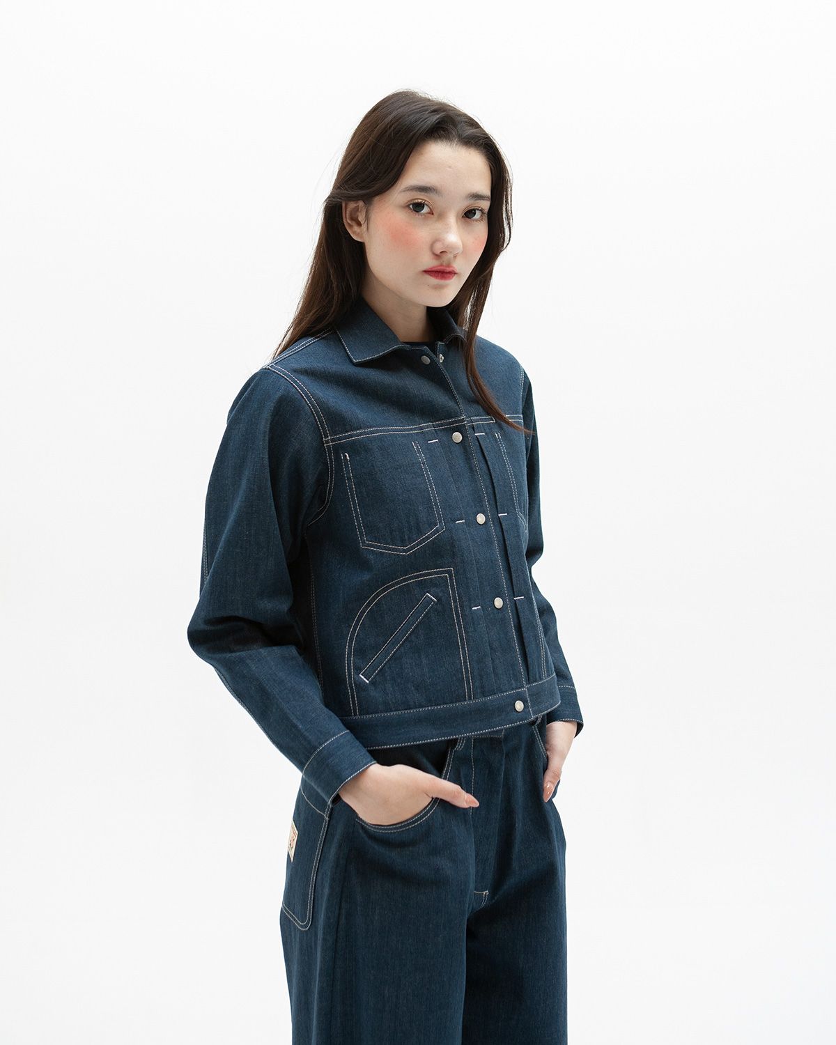 W'MENSWEAR ENGINEER'S JACKET IN DENIM